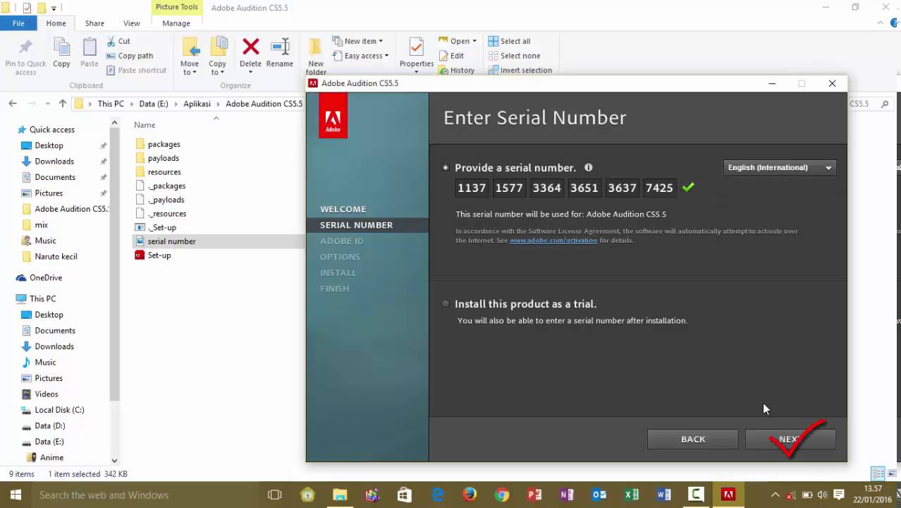 how to find my adobe cs6 serial number